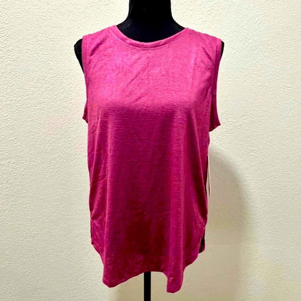 Danskin NWT Violet Quartz Breezy Slub Jersey Solid Active Tank Top